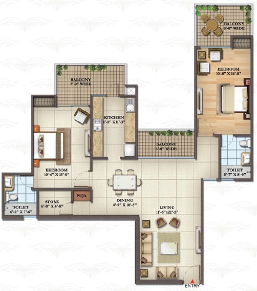2 BHK Flat in Siddharth Race Course in Race Course, Dehradun - Image 924680
