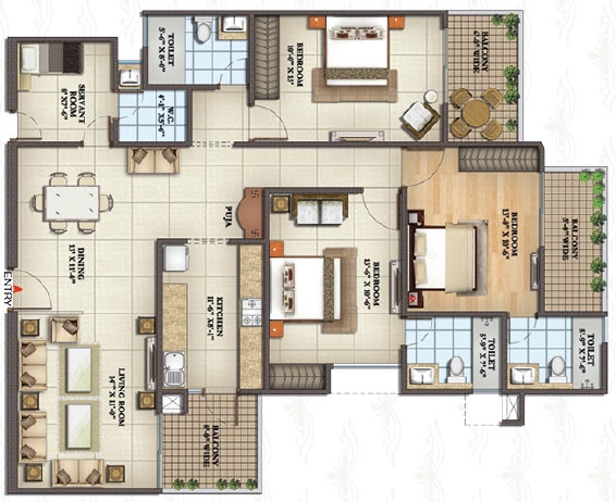 3 BHK Flat in Siddharth Race Course in Race Course, Dehradun - Image 924681