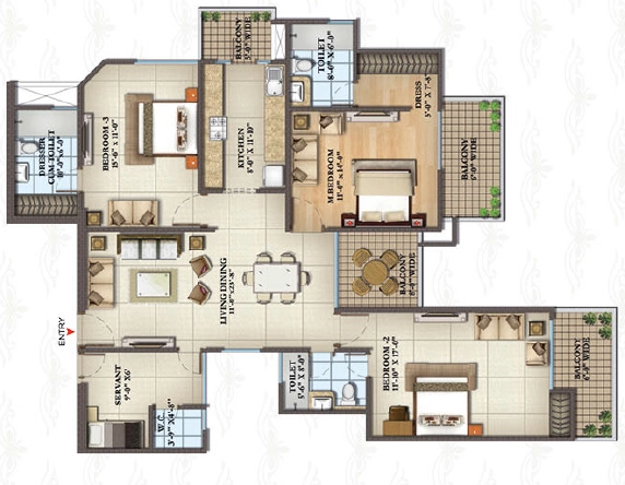3 BHK Flat in Siddharth Race Course in Race Course, Dehradun - Image 924682