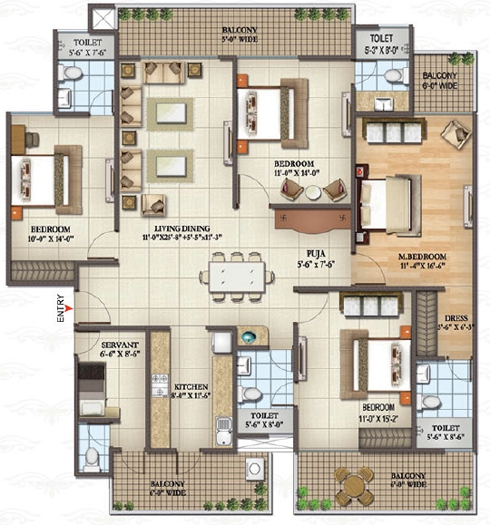 4 BHK Flat in Siddharth Race Course in Race Course, Dehradun - Image 924685