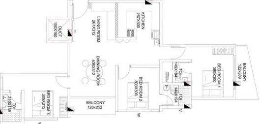 3 BHK Flat in MapletreeLiving The Lumiere in Kakkanad, Kochi - Image 924690