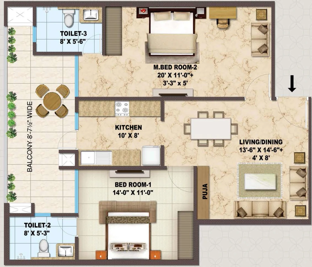2 BHK Flat in Siddharth Malsi Reserve in Malsi, Dehradun - Image 924693