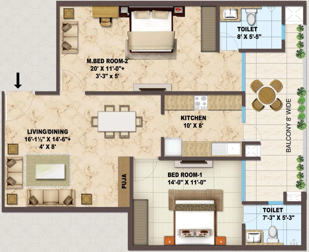 2 BHK Flat in Siddharth Malsi Reserve in Malsi, Dehradun - Image 924694