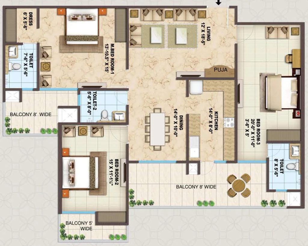 3 BHK Flat in Siddharth Malsi Reserve in Malsi, Dehradun - Image 924696