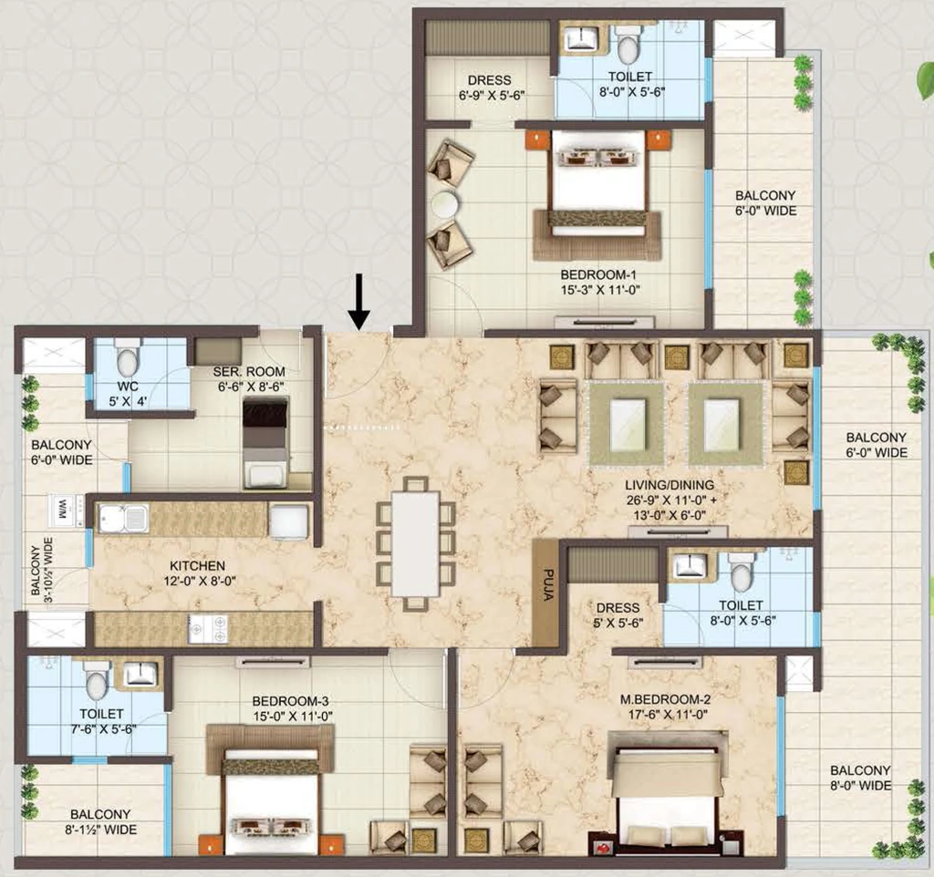 3 BHK Flat in Siddharth Malsi Reserve in Malsi, Dehradun - Image 924697
