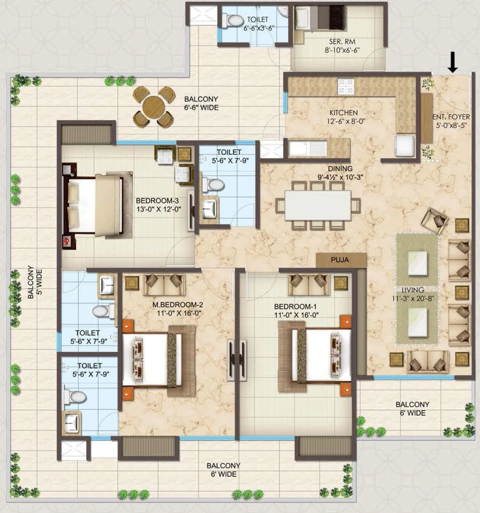 3 BHK Flat in Siddharth Malsi Reserve in Malsi, Dehradun - Image 924698