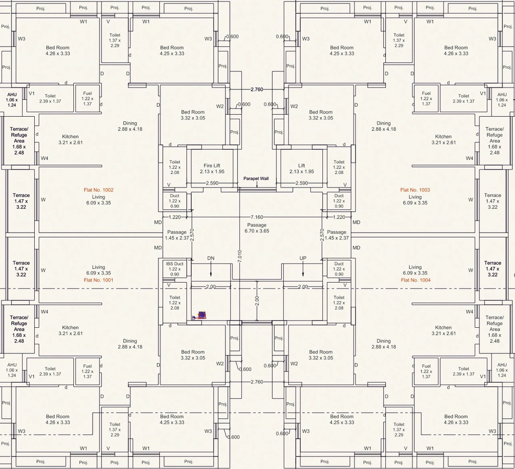 Floor Plan of BLJ Silver Square in Mavdi, Rajkot - Image 418516