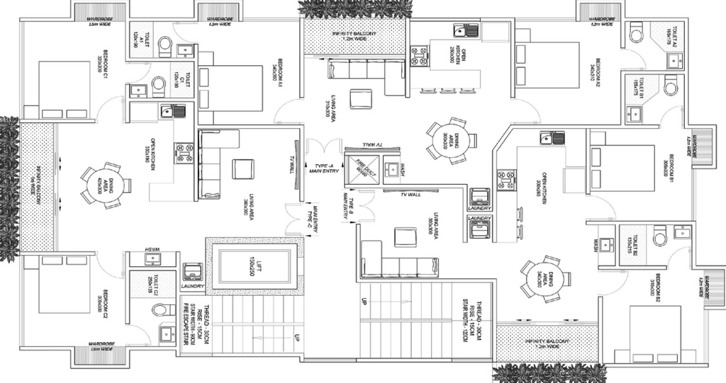 Floor Plan of MapletreeLiving The Lantern in Ernakulam, Kochi - Image 418524