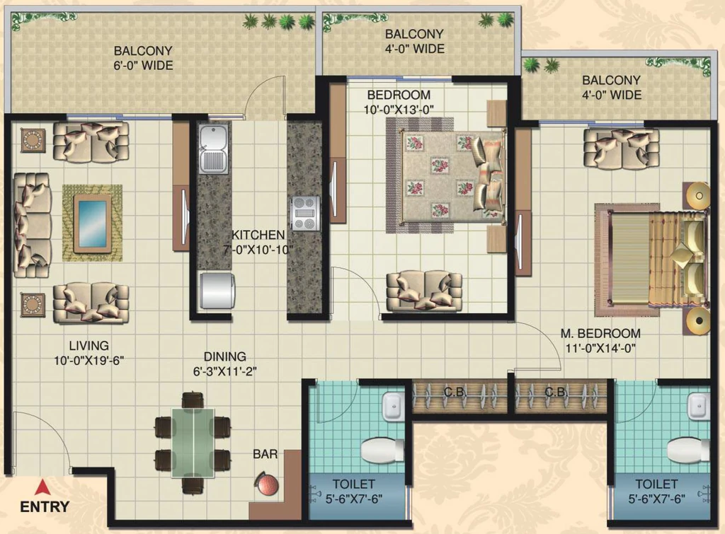 2 BHK Flat in Siddharth Estate in GMS Road, Dehradun - Image 924704