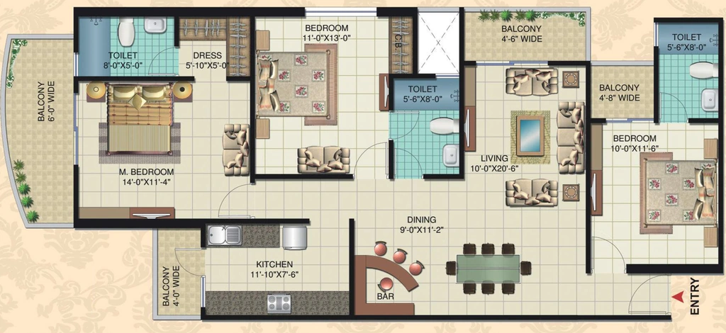 3 BHK Flat in Siddharth Estate in GMS Road, Dehradun - Image 924705