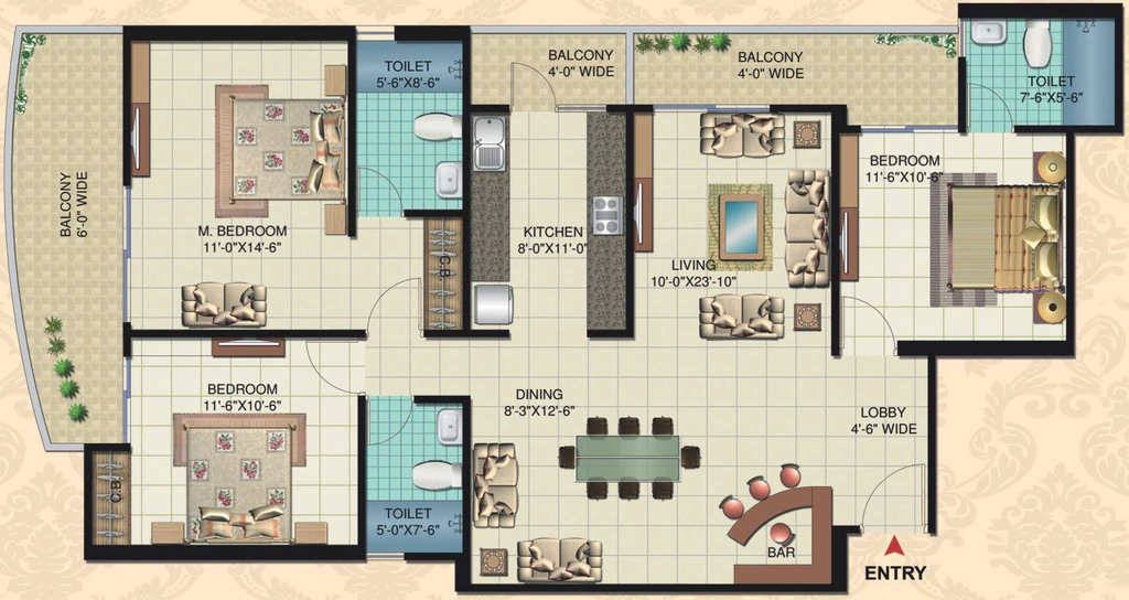 3 BHK Flat in Siddharth Estate in GMS Road, Dehradun - Image 924706