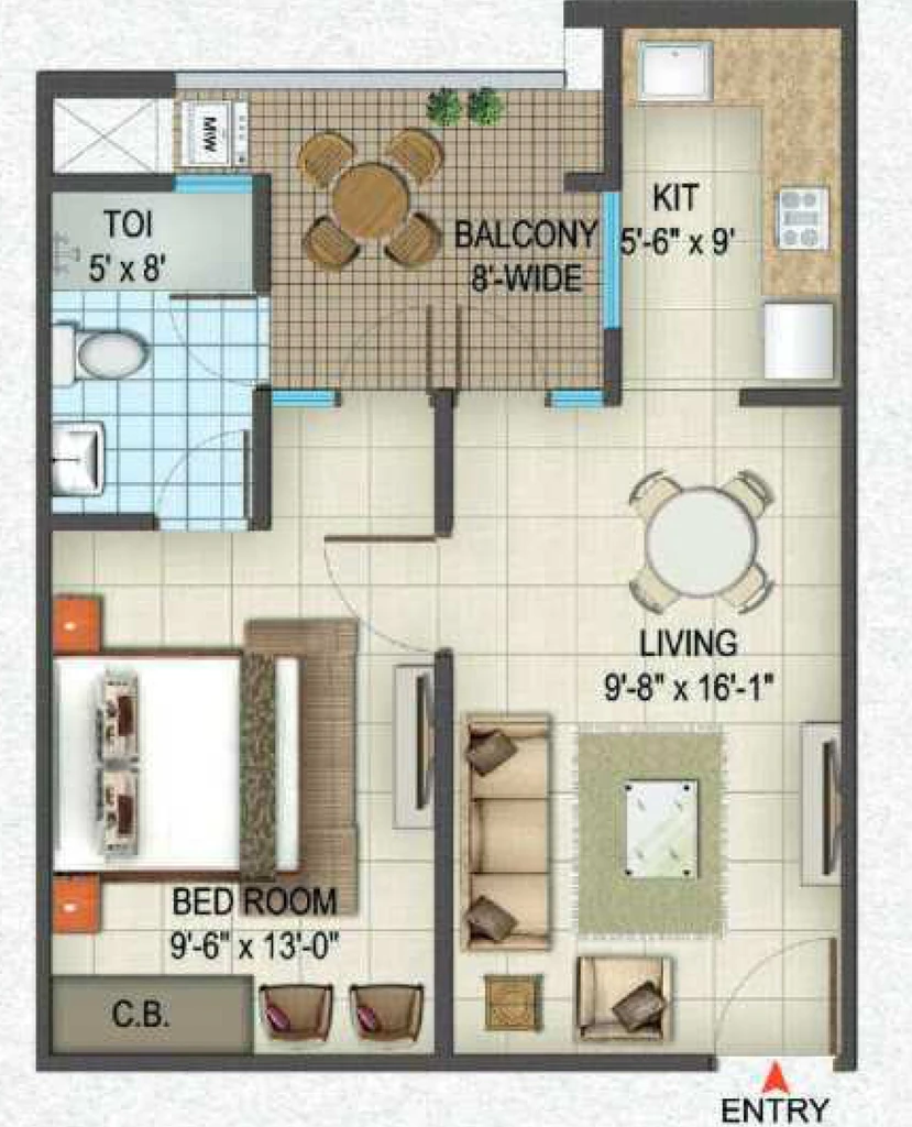 1 BHK Flat in Siddharth Central in GMS Road, Dehradun - Image 924710