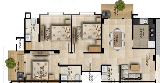 3 BHK Flat in Swagat Debi Residency in null, Guwahati - Image 924723