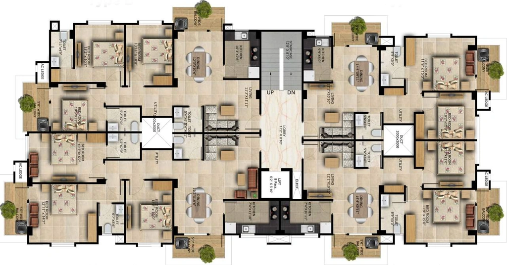 Floor Plan of Swagat Debi Residency in null, Guwahati - Image 418557