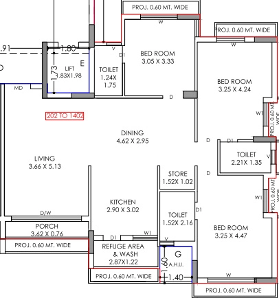 3 BHK Flat in Harishyam in Mavdi, Rajkot - Image 924727
