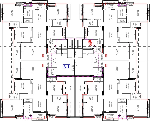 Floor Plan of Harishyam in Mavdi, Rajkot - Image 418580