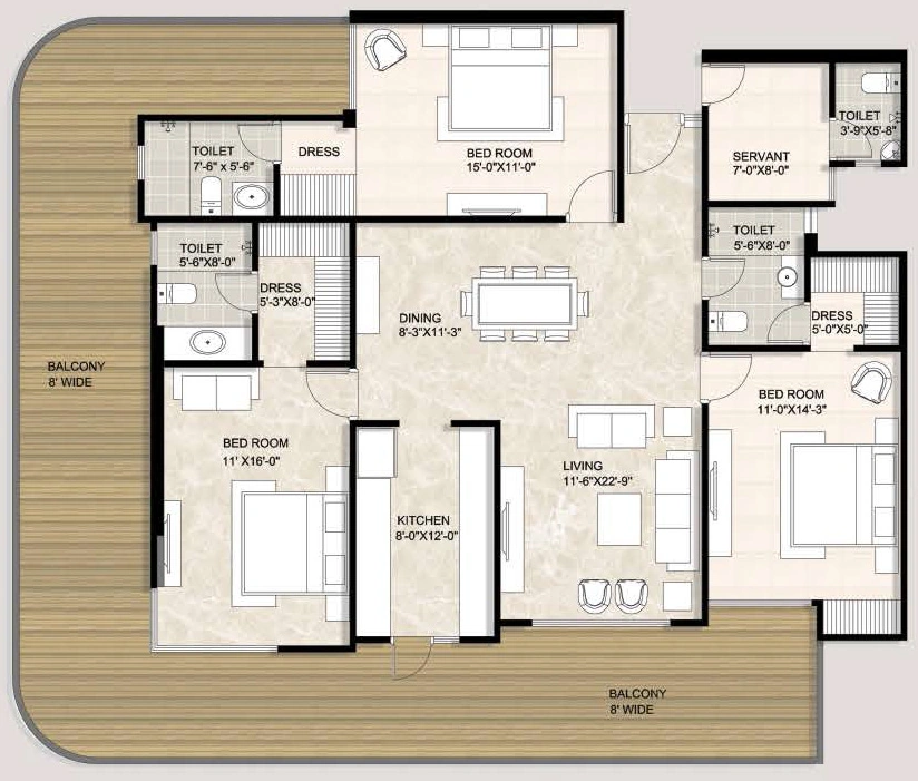 3 BHK Flat in Siddharth Belmont in Dalanwala, Dehradun - Image 924730