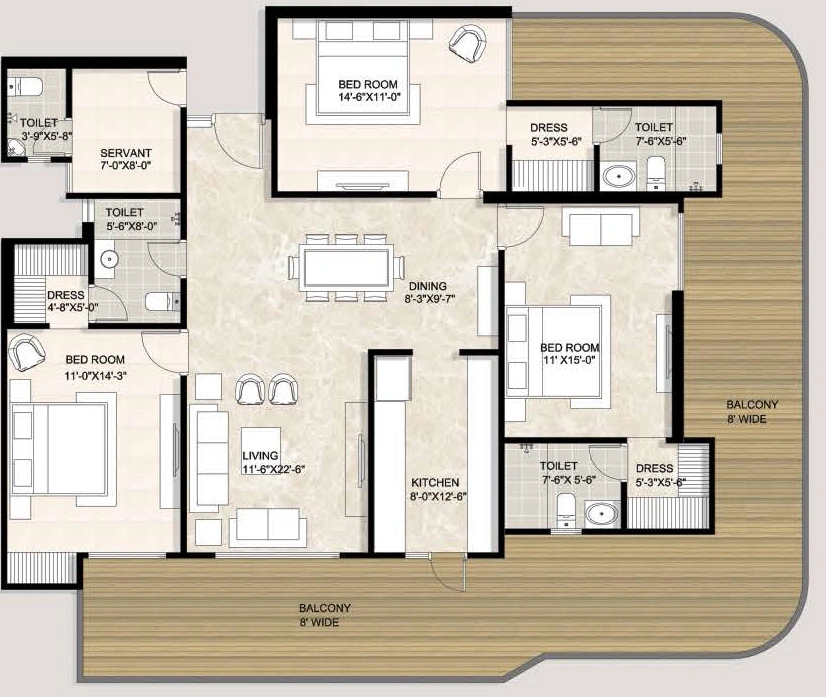 3 BHK Flat in Siddharth Belmont in Dalanwala, Dehradun - Image 924731
