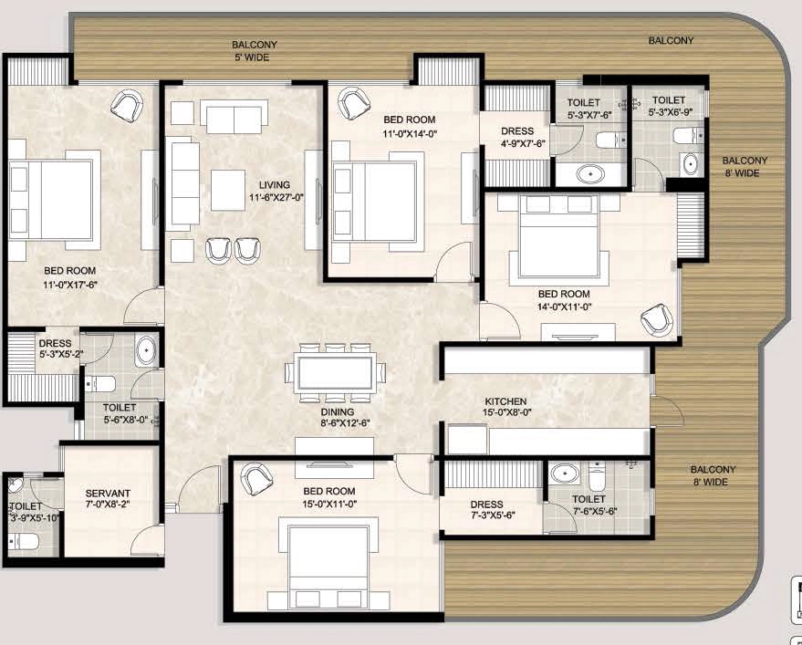 4 BHK Flat in Siddharth Belmont in Dalanwala, Dehradun - Image 924733