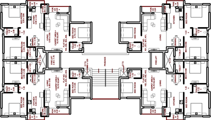 Floor Plan of Maan Crystal Heaven in Mavdi, Rajkot - Image 418596