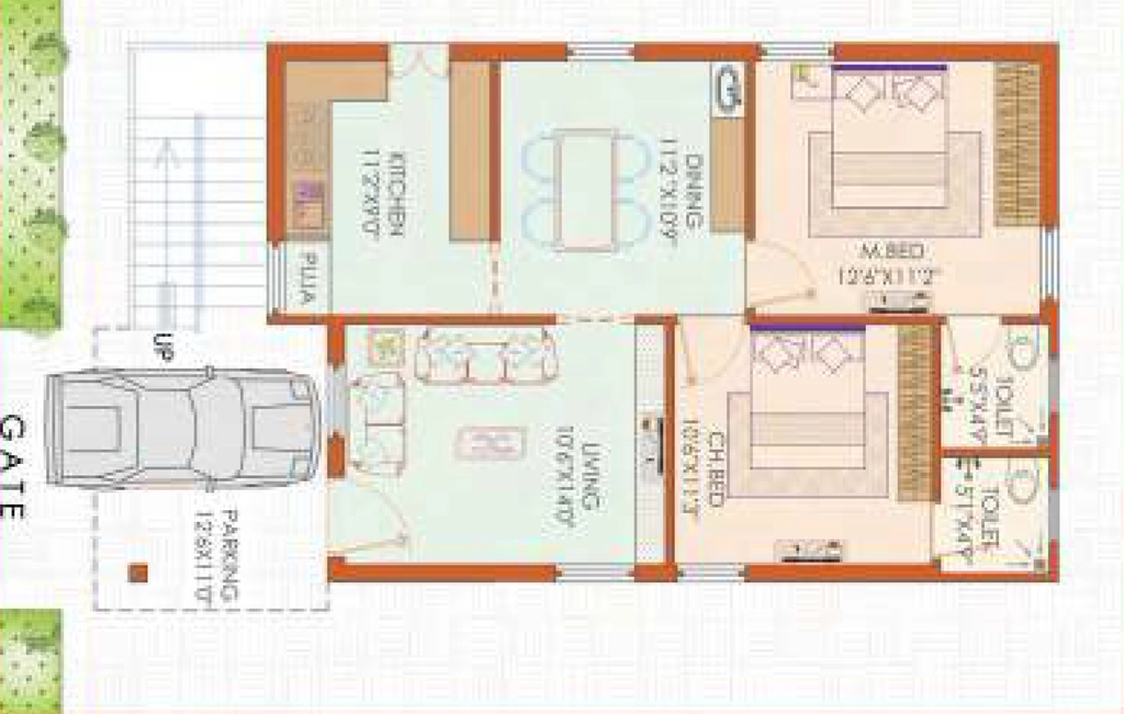 2 BHK House/Villa in Bhavishya Golden Homes in Poranki, Vijayawada - Image 924783