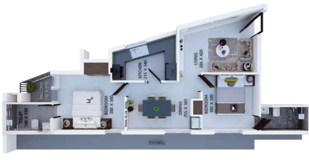 2 BHK Flat in Creations Neil Castle in Kulathoor, Thiruvananthapuram - Image 924939