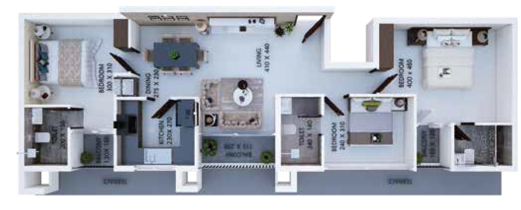3 BHK Flat in Creations Neil Castle in Kulathoor, Thiruvananthapuram - Image 924941