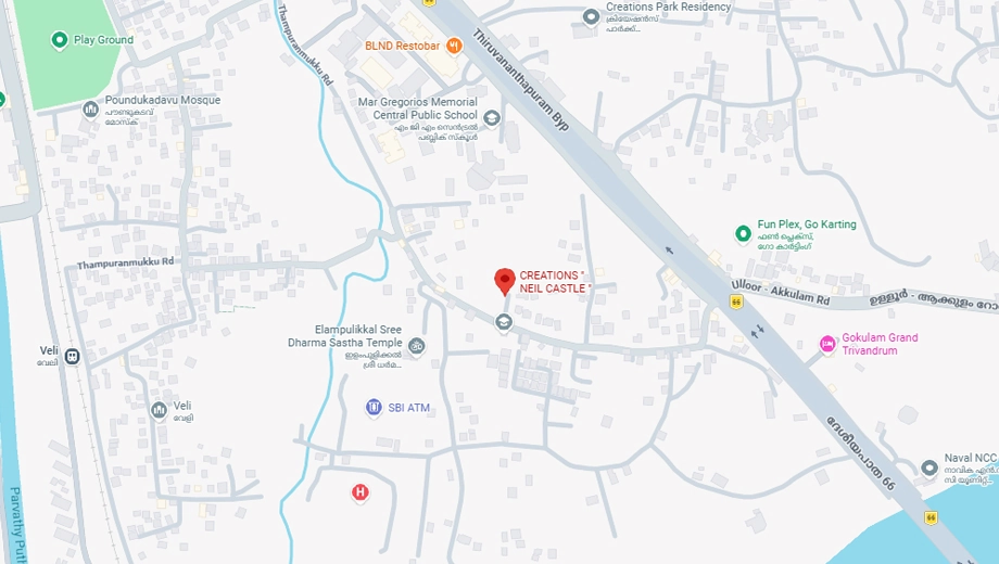 Location of Creations Neil Castle in Kulathoor, Thiruvananthapuram - Image 419117