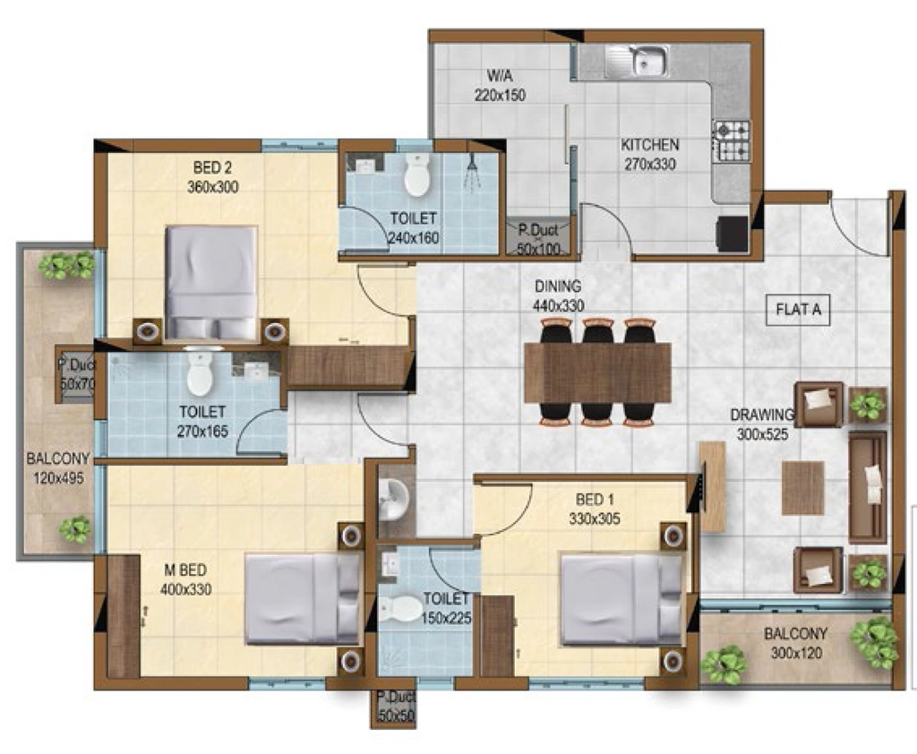 3 BHK Flat in Kalyan Avanti in Kulathoor, Thiruvananthapuram - Image 924946