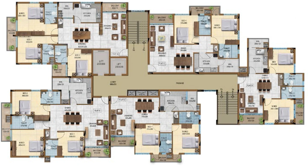 Floor Plan of Kalyan Avanti in Kulathoor, Thiruvananthapuram - Image 419232