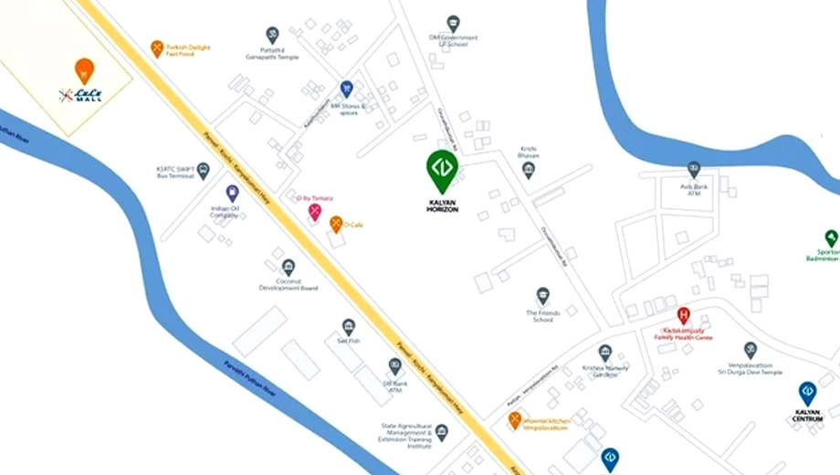 Location of Kalyan Horizon in Oruvathilkotta, Thiruvananthapuram - Image 419132