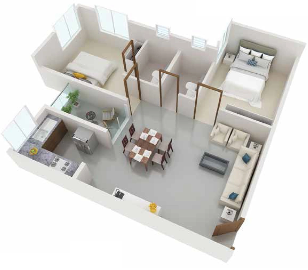 2 BHK Flat in Sowparnika Yara in Kulathoor, Thiruvananthapuram - Image 924952