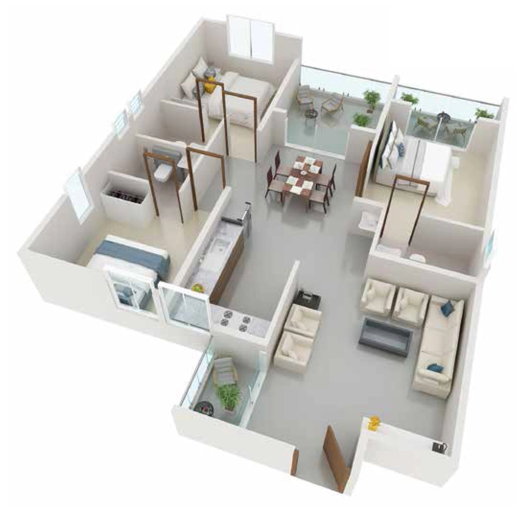 3 BHK Flat in Sowparnika Yara in Kulathoor, Thiruvananthapuram - Image 924955