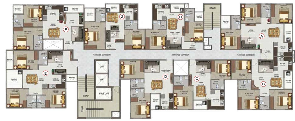 Floor Plan of Sowparnika Yara in Kulathoor, Thiruvananthapuram - Image 419147