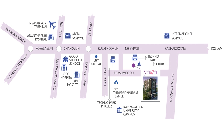 Location of Sowparnika Yara in Kulathoor, Thiruvananthapuram - Image 419146