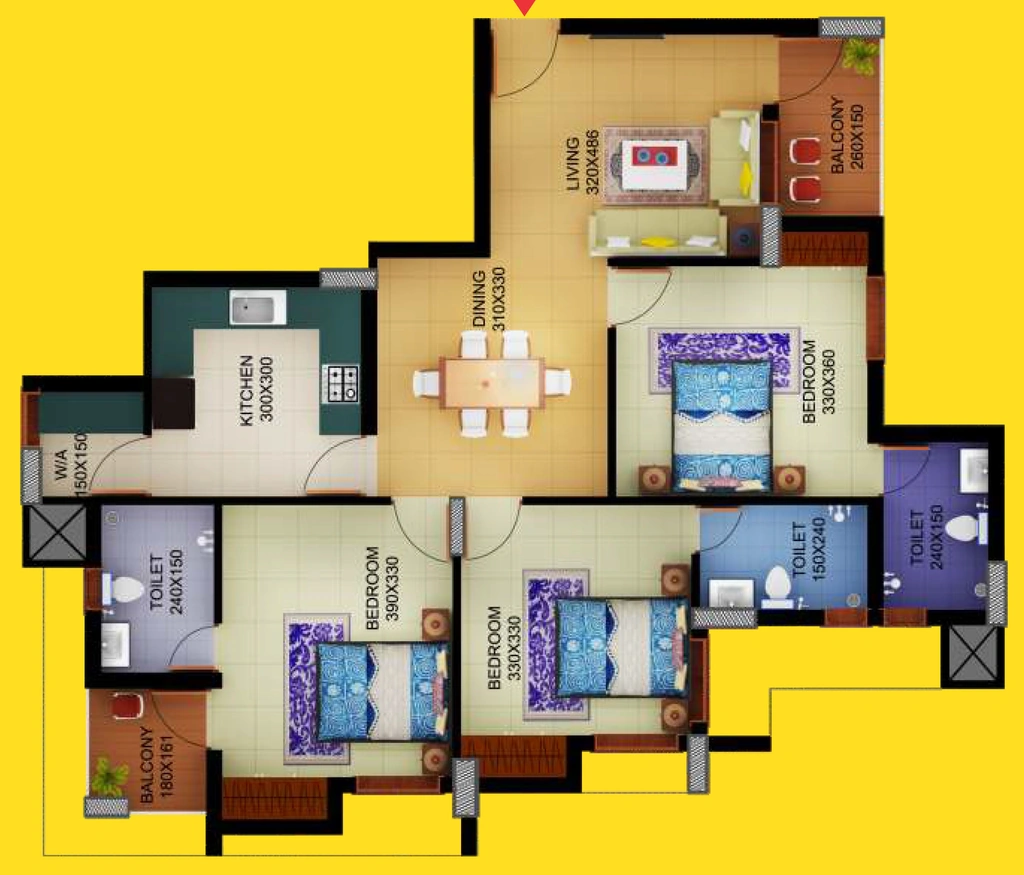 3 BHK Flat in Sun Elecasa in Oruvathilkotta, Thiruvananthapuram - Image 924957