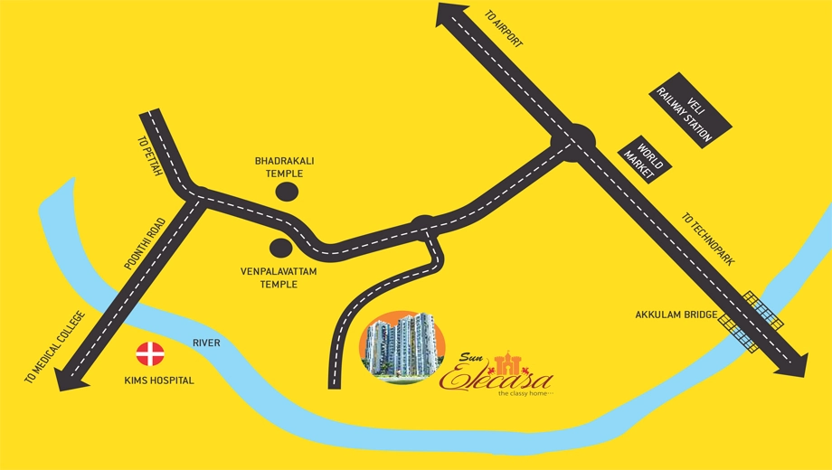 Location of Sun Elecasa in Oruvathilkotta, Thiruvananthapuram - Image 419152