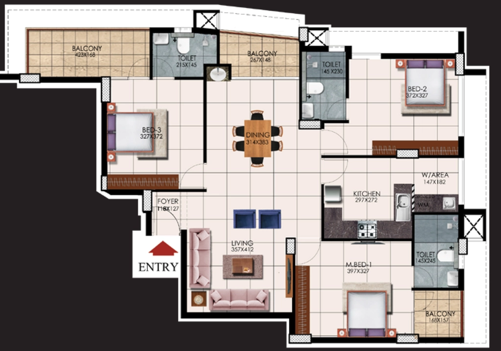 3 BHK Flat in Arcon Elite in Sasthamangalam, Thiruvananthapuram - Image 924958