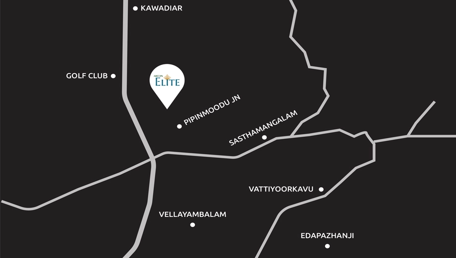 Location of Arcon Elite in Sasthamangalam, Thiruvananthapuram - Image 419155