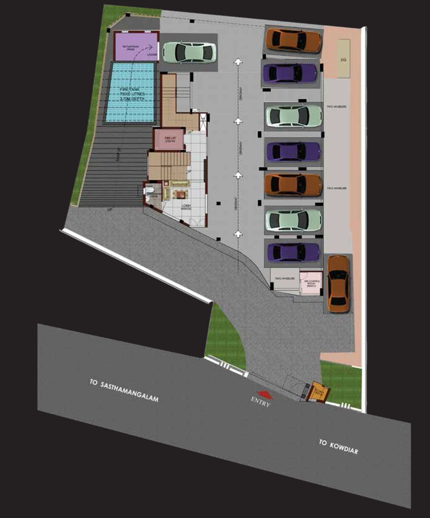 Master Plan of Arcon Elite in Sasthamangalam, Thiruvananthapuram - Image 419157