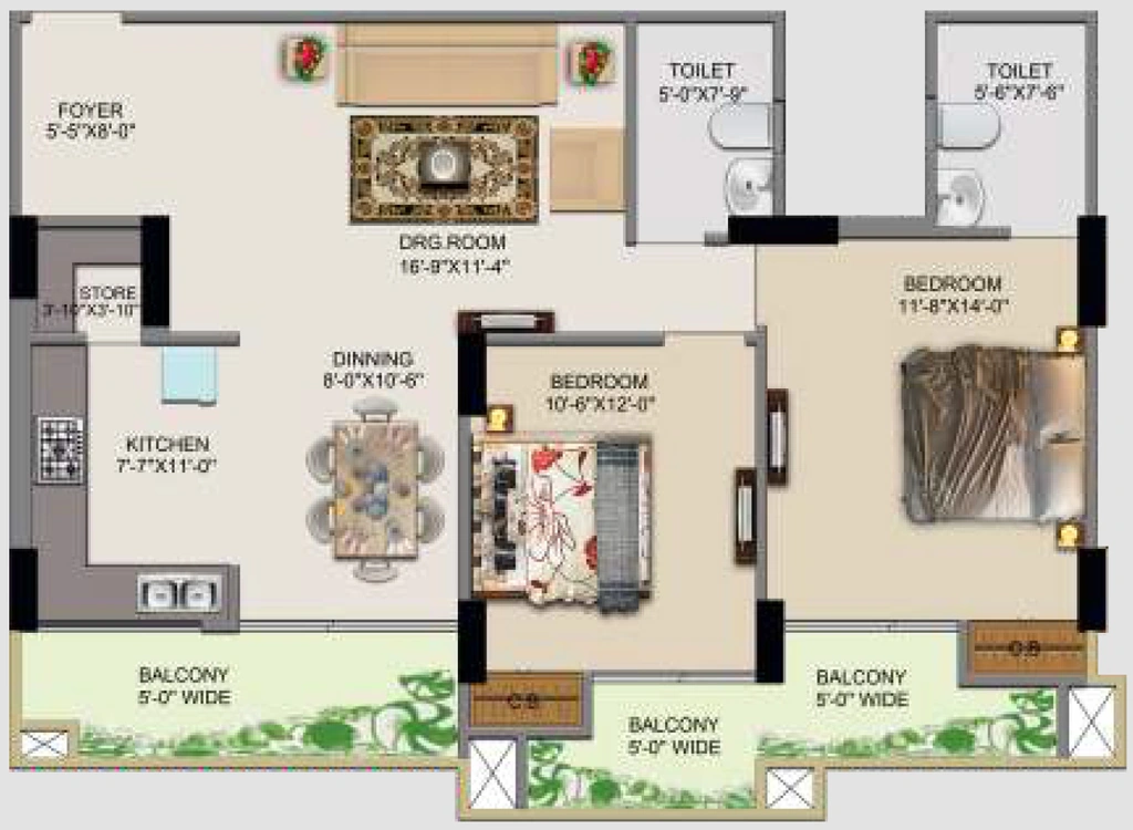 2 BHK Flat in Pacific Hills in Rajpur Road, Dehradun - Image 924753