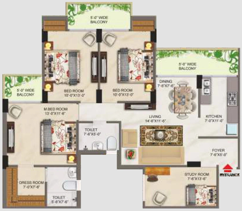 3.5 BHK Flat in Pacific Hills in Rajpur Road, Dehradun - Image 924754