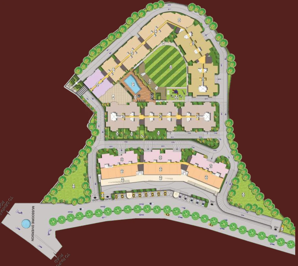 Master Plan of Pacific Hills in Rajpur Road, Dehradun - Image 418618