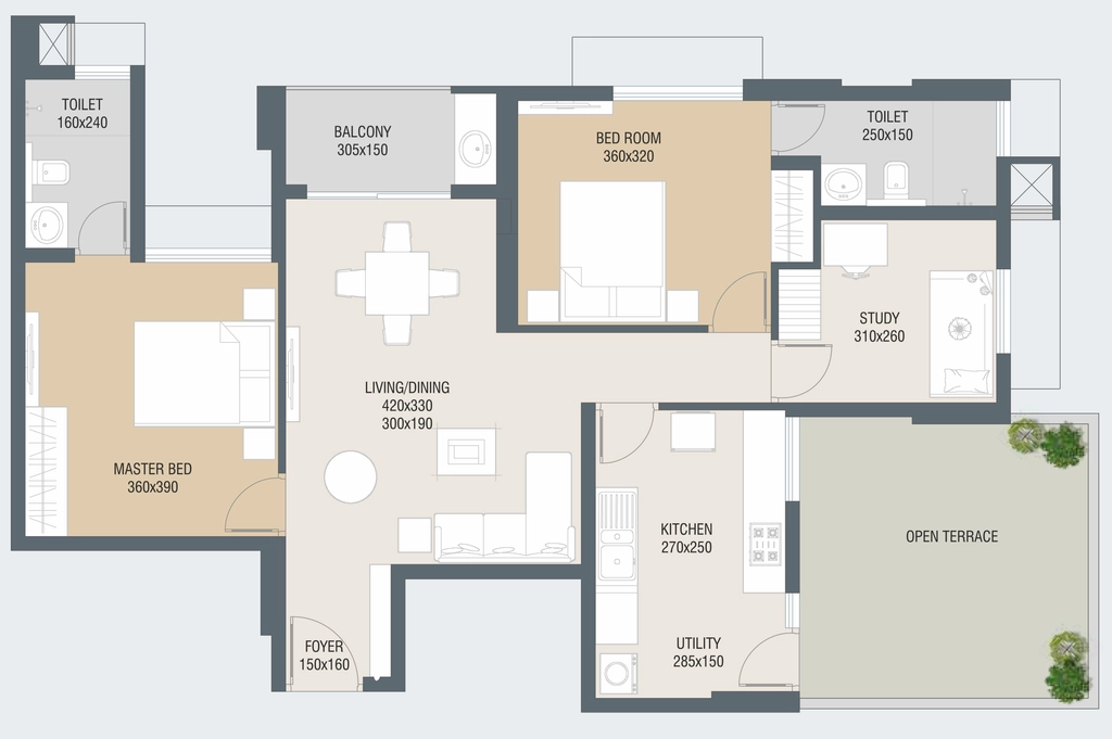 2 BHK Flat in Artech Lattitude in Sreekariyam, Thiruvananthapuram - Image 924963