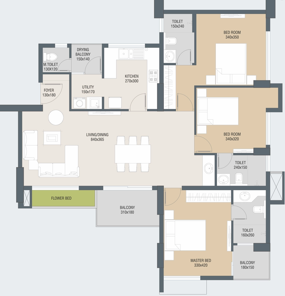 3 BHK Flat in Artech Lattitude in Sreekariyam, Thiruvananthapuram - Image 924964