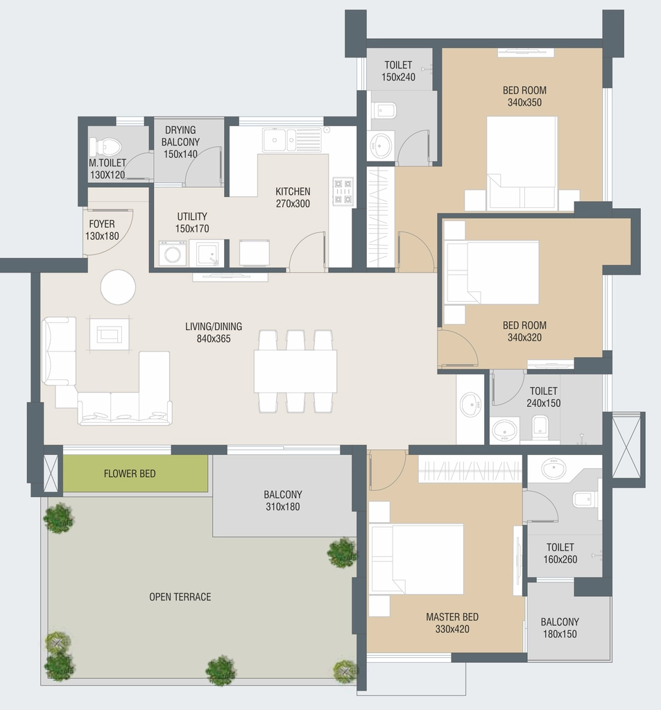 3 BHK Flat in Artech Lattitude in Sreekariyam, Thiruvananthapuram - Image 924965