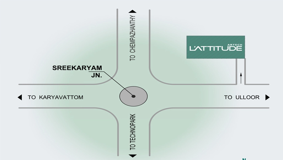 Location of Artech Lattitude in Sreekariyam, Thiruvananthapuram - Image 419169