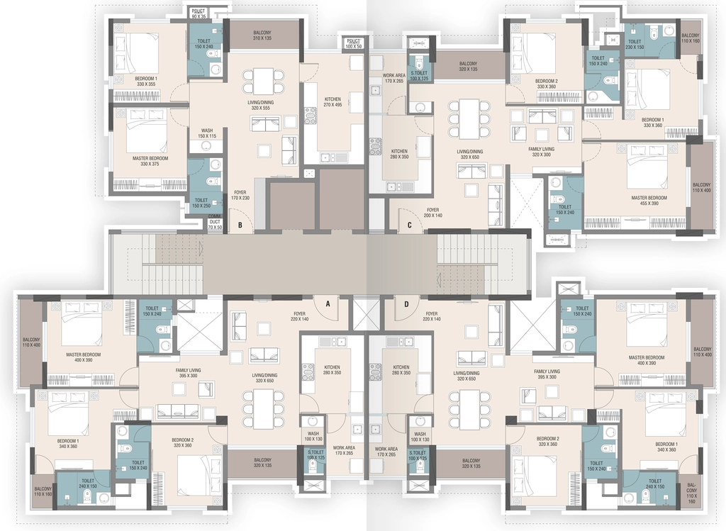 Floor Plan of Artech Marvel in Pattom, Thiruvananthapuram - Image 419183