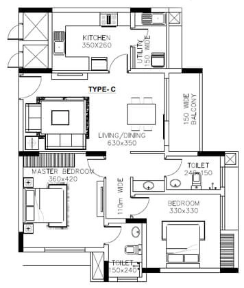 2 BHK Flat in Artech Metropolis in Mannanthala, Thiruvananthapuram - Image 924972