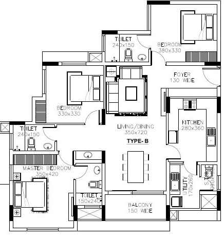 3 BHK Flat in Artech Metropolis in Mannanthala, Thiruvananthapuram - Image 924975
